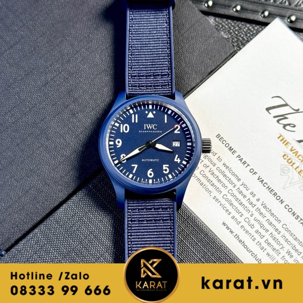  Đồng hồ  IWC Pilot’s Watch “Laureus Sport” Blue Ceramic fake 