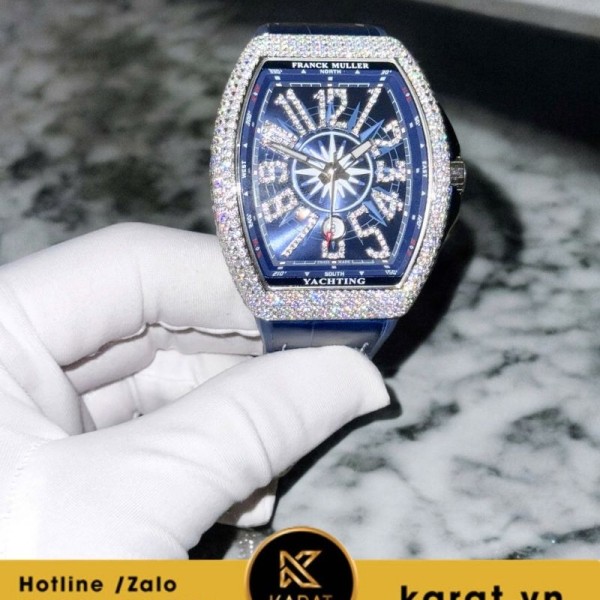 Đồng hồ Franck Muller độ full kim cương moissanite