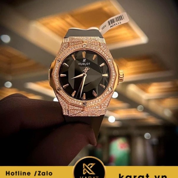 Đồng hồ Hublot orlinski độ kim cương moissanite