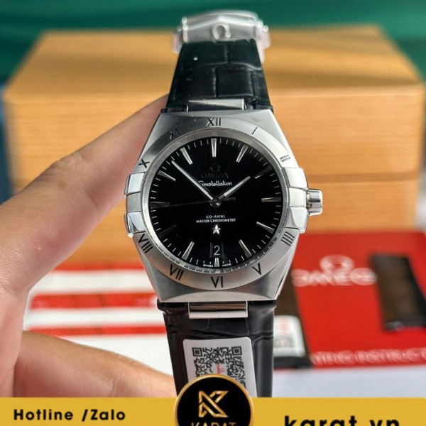 Đồng hồ Omega Constellation mặt đen replica