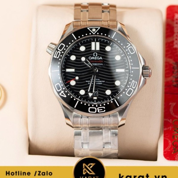 Đồng hồ Omega Seamaster Diver 300m mặt đen replica