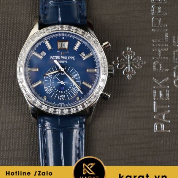 Đồng hồ Patek Philippe Annual Calendar 5961P-001 Chronograph Blue Dial replica