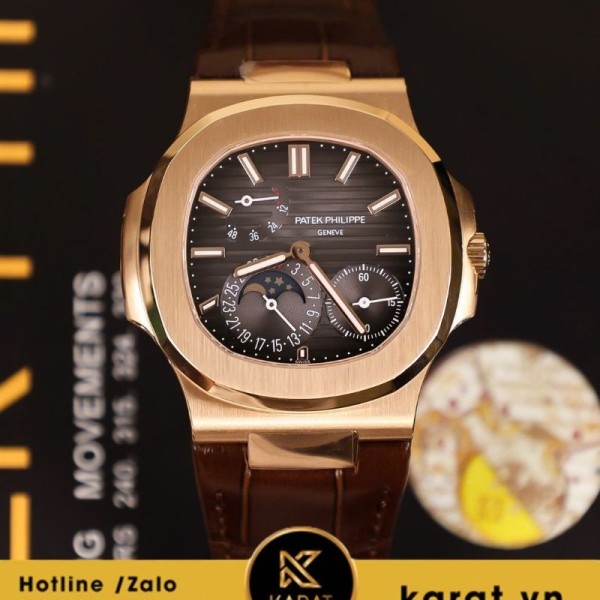 Đồng hồ Patek Philippe Nautilus 5712r PPF Factory bản V2 dây da chạy full chức năng như hãng