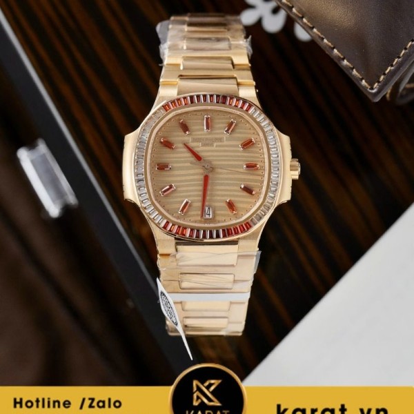 Đồng hồ Patek Philippe Nautilus 7118/1300R bọc vàng thật replica