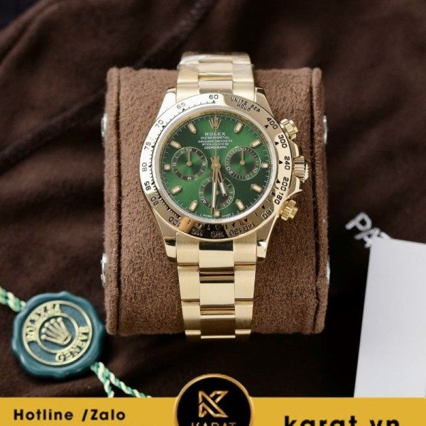 Đồng Hồ Rolex Cosmograph Daytona 116508 loki green dial chế tác vàng khối