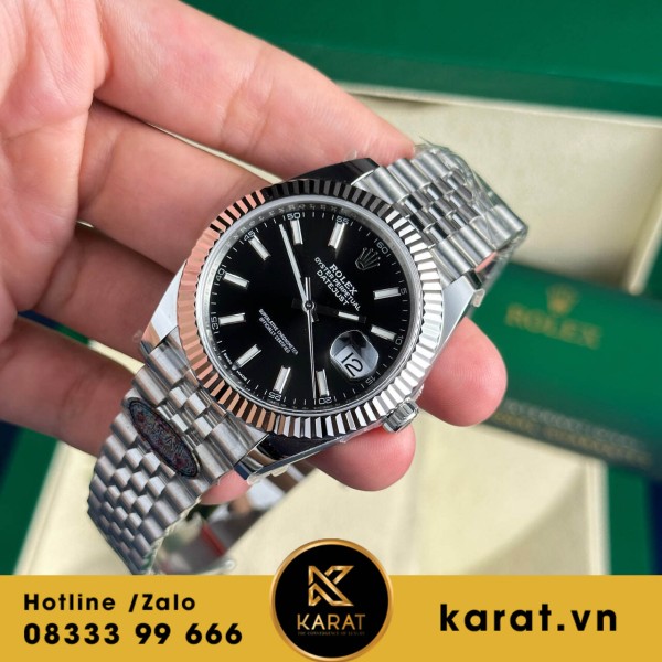 Đồng hồ  Rolex Datejust 126334 mặt đen fake 