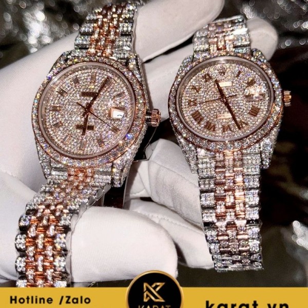 Đồng hồ Rolex độ full kim cương