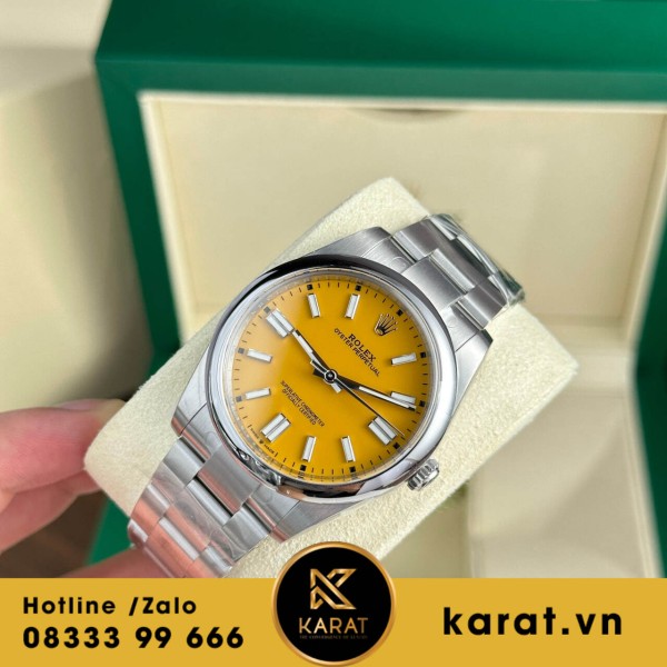 Đồng hồ  Rolex Oyster Perpetual yellow dial fake 
