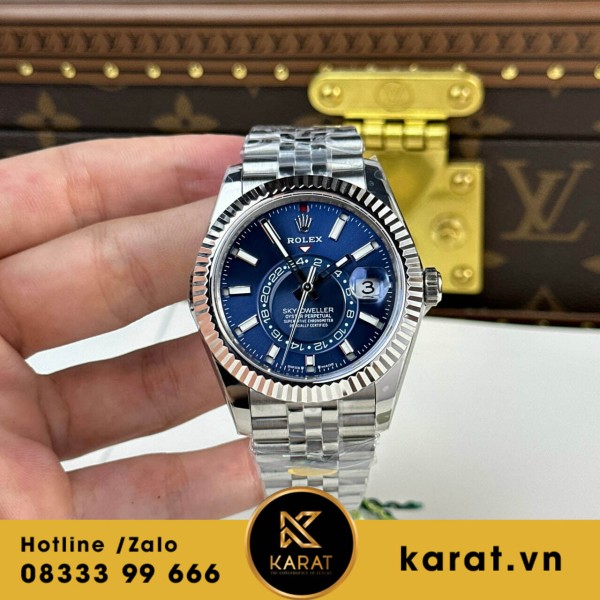 Đồng hồ  Rolex Sky-Dweller 326934 blue dial fake 