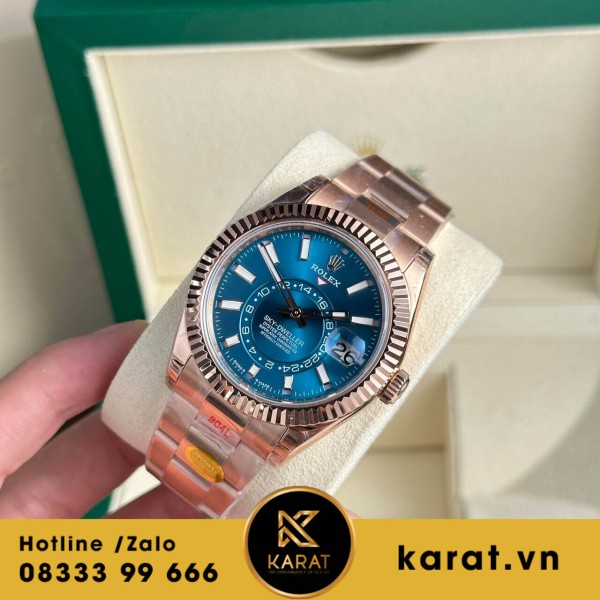 Đồng hồ  Rolex Sky-Dweller 336935 vàng hồng replica