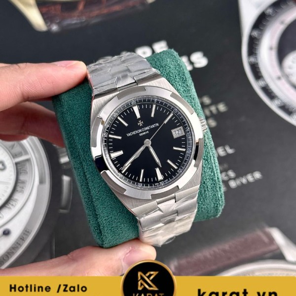 Đồng hồ Vacheron Constantin Overseas 4500V mặt đen fake 1:1