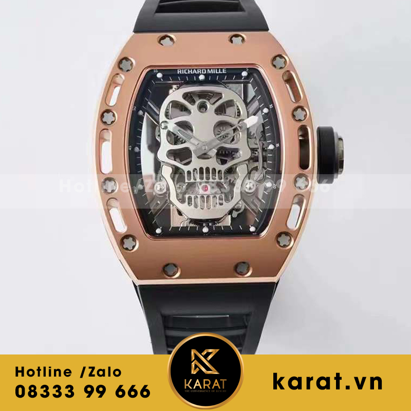 Richard mille rm052 skull tourbillon rose gold